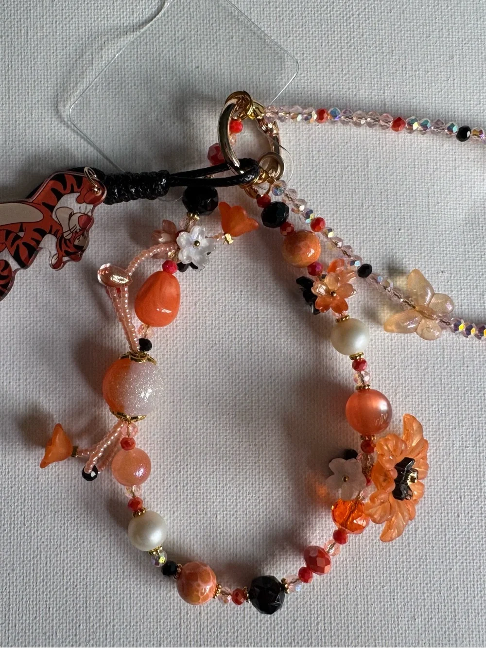 Halloween Orange Tigger Phone Charm.